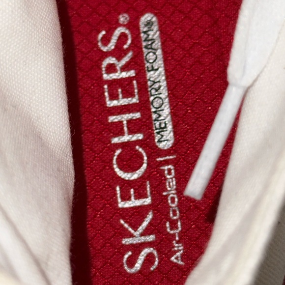 Skechers White and Red Court Classics Shoes - Picture 7 of 8